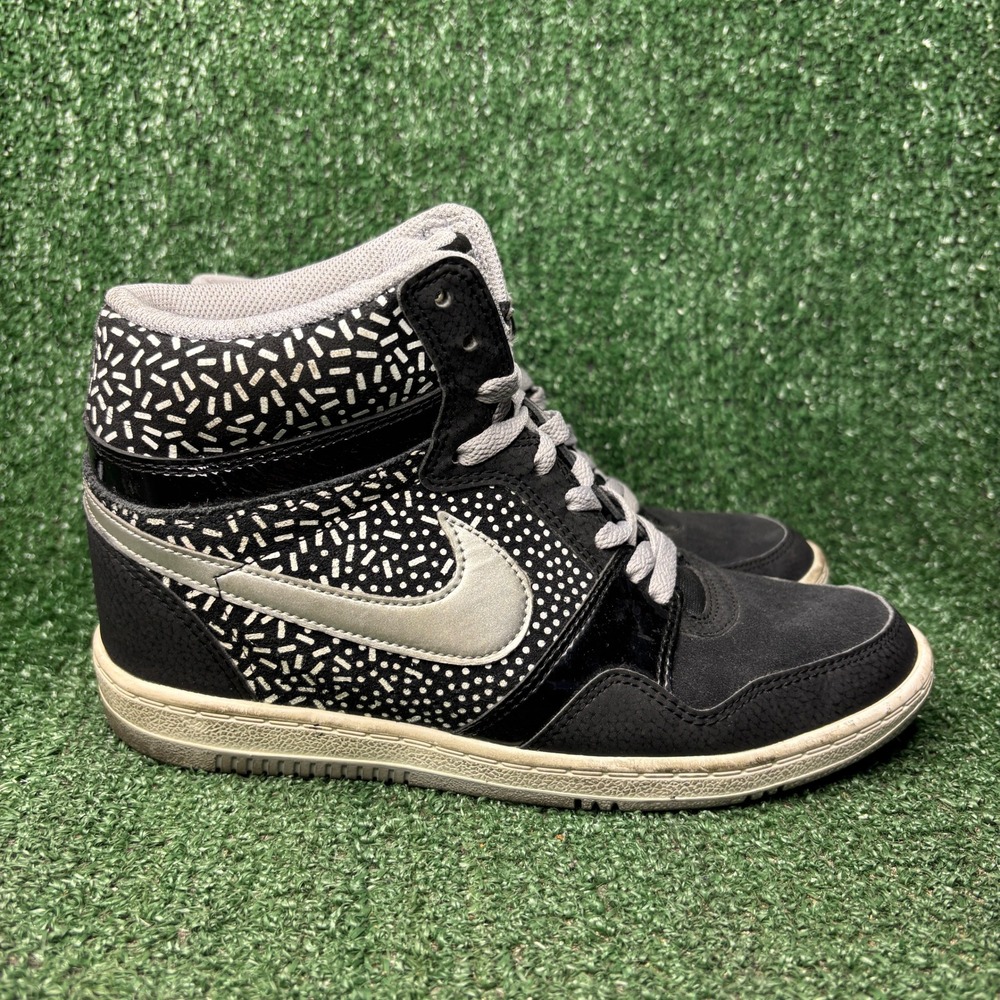 Nike Force Sky High Sprinkles Polka Dot Retro Sneaker Black White Womens Size 10